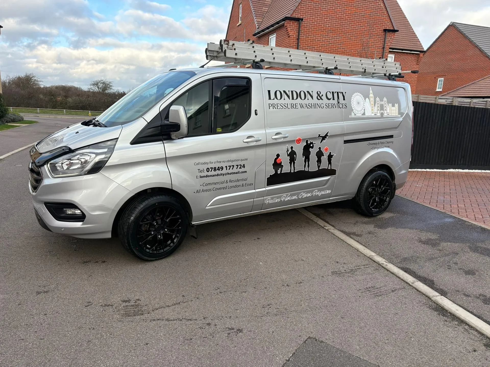 Essex pressure washing crew — fully kitted van